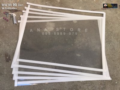 ตู้พ่นทราย ตู้ยิงทราย 90L ขนาดตู้ 58.5×49×49 ซม. OKURA