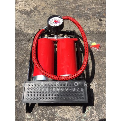 ที่สูบลม ที่สูบลมจักรยาน แบบเท้าเหยียบ 2สูบ