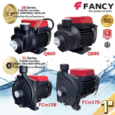 FANCY ปั๊มหอยโข่ง ใบพัดทองเหลือง 1นิ้ว ทองแดงแท้