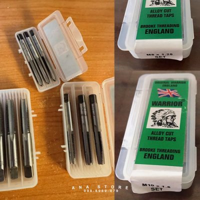 Warrior ต๊าปคนป่า ดอกต๊าปเกลียว 3ตัวชุด ต๊าปตัวผู้ เกลียวมิล ของแท้