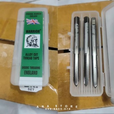 Warrior ต๊าปคนป่า ดอกต๊าปเกลียว 3ตัวชุด ต๊าปตัวผู้ เกลียวมิล ของแท้