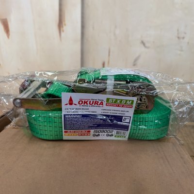 OKURA สายรัดรถบรรทุก สแต๊กรัดของ หน้ากว้าง 2”x12เมตร 5ตัน