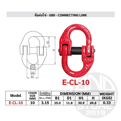 อุปกรณ์โซ่ ตะขอเซฟตี้/แฮมเมอร์/ห่วงมาสเตอร์ ซุปเปอร์อัลลอย G80 SafetyHook
