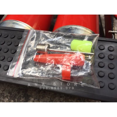 ที่สูบลม ที่สูบลมจักรยาน แบบเท้าเหยียบ 2สูบ