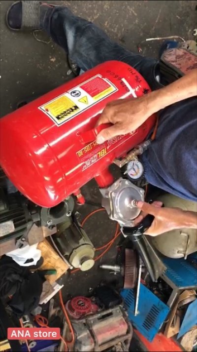 ถังระเบิดขอบยาง เครื่องระเบิดขอบยาง ถังขึ้นขอบยาง 18ลิตร **ถังเป็นทรงตรง**