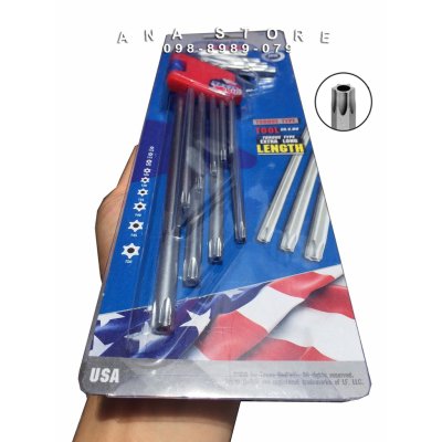 ประแจหกเหลี่ยม ประแจหัวทอร์ค ชุดหกเหลี่ยม9ตัว ชุดหัวท๊อกช์9ตัว Texas Bull