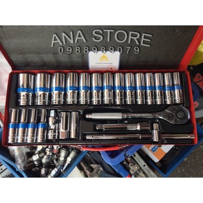 ชุดบล็อกยาว Euro king tools 24 ตัว/ชุด ของแท้ 1/2" เกรดเยอรมัน CR-V