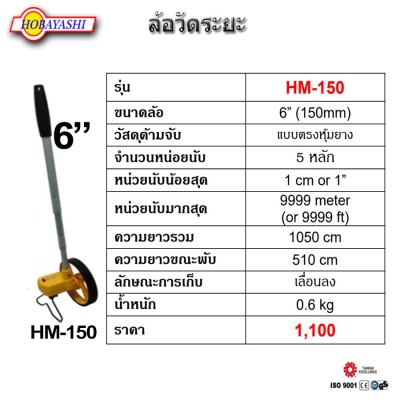 ล้อวัดระยะ HOBAYASHI 6-12นิ้ว