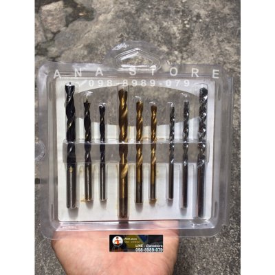 ดอกสว่าน 9 ตัว NIKKO ของแท้ 100% เจาะไม้ เจาะปูน เจาะเหล็ก