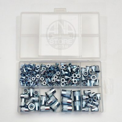 คีมย้ำรีเวทนัท ชุดรีเวทนัท พร้อมลูกยิง M3 - M12 จำนวน 100 ลูก Rivet Riveter Rivnut Nutsert