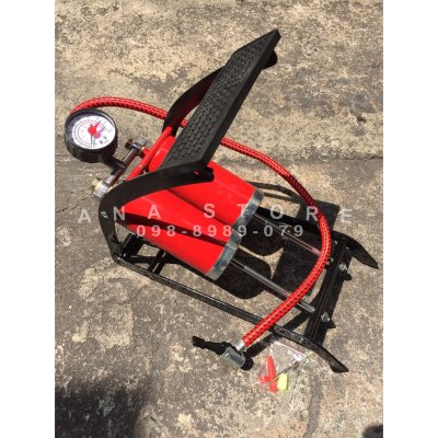 ที่สูบลม ที่สูบลมจักรยาน แบบเท้าเหยียบ 2สูบ