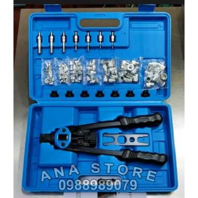 คีมย้ำรีเวทนัท ชุดรีเวทนัท พร้อมลูกยิง M3 - M12 จำนวน 100 ลูก Rivet Riveter Rivnut Nutsert