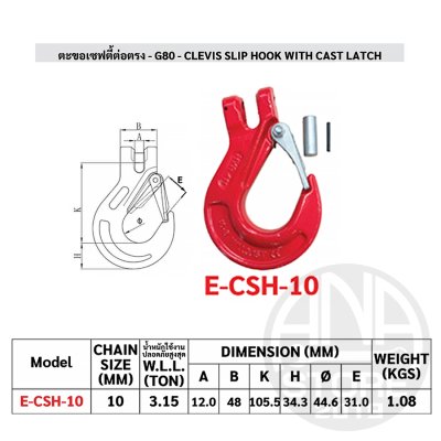 อุปกรณ์โซ่ ตะขอเซฟตี้/แฮมเมอร์/ห่วงมาสเตอร์ ซุปเปอร์อัลลอย G80 SafetyHook