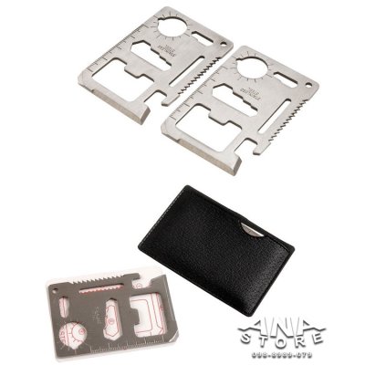 การ์ดเอนกประสงค์ Multitool 11 in 1 ขนาดบัตร ATM สแตนเลส