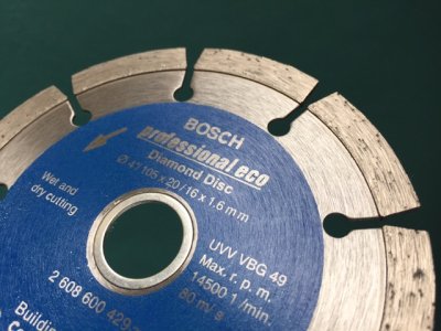 bosch ใบเพชร ตัดคอนกรีต กระเบื้องแกรนิตโต้ ชนิดแห้ง ขนาด 4 นิ้ว