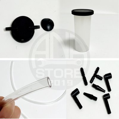 ไล่ลมเบรค ปั๊มสูญญากาศอลูมิเนียม เบรคของเหลวแบบพกพาชุดซ่อม-ทดสอบสูญญากาศ2In1 Brake Bleed Vacuum Pump Brake Oil Pump