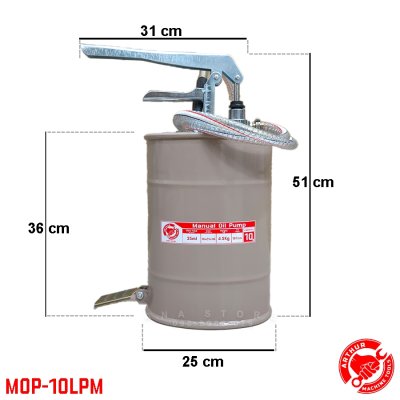 ถังเติมน้ำมันเกียร์ แบบมือโยก 10 ลิตร แบบหัวปั๊มเหล็กหนา เหล็กหล่อ อลูมิเนียม ARTHUR