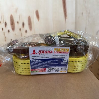 OKURA สายรัดรถบรรทุก สแต๊กรัดของ หน้ากว้าง 2”x12เมตร 5ตัน