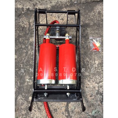 ที่สูบลม ที่สูบลมจักรยาน แบบเท้าเหยียบ 2สูบ