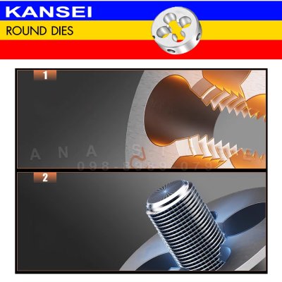 KANSEI ลูกต๊าปกลม เกลียวมิล ลูกดาย ต๊าปเกลียวนอก M2-24