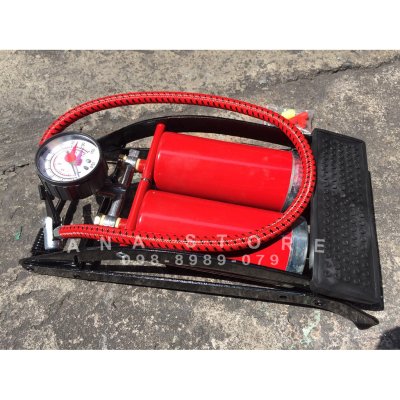 ที่สูบลม ที่สูบลมจักรยาน แบบเท้าเหยียบ 2สูบ