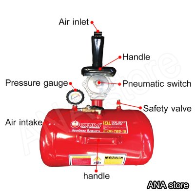 ถังระเบิดขอบยาง เครื่องระเบิดขอบยาง ถังขึ้นขอบยาง 18ลิตร **ถังเป็นทรงตรง**