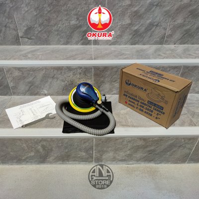 เครื่องขัดลม OKURA 6" C-OK-60SB เครื่องขัดกระดาษทรายกลม 6นิ้ว Air Sander blue body