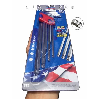 ประแจหกเหลี่ยม ประแจหัวทอร์ค ชุดหกเหลี่ยม9ตัว ชุดหัวท๊อกช์9ตัว Texas Bull