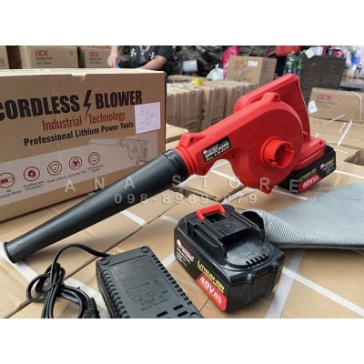 เป่าลมไร้สาย OKURA 48V ของแท้ ดูดและเป่าฝุ่น แบตเตอรี่ 2 ก้อน OK-BB48V