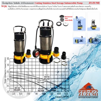 ZUZUMI ปั๊มแช่ดูดโคลน ใบพัดตัดขยะ 2
