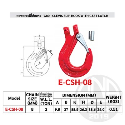 อุปกรณ์โซ่ ตะขอเซฟตี้/แฮมเมอร์/ห่วงมาสเตอร์ ซุปเปอร์อัลลอย G80 SafetyHook