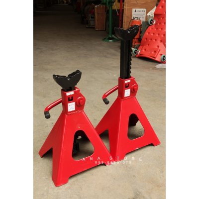 รุ่นหนาพิเศษ!! OKURA แบบเฟือง 3 ตัน รุ่น OK-3JS x 2 ตัว 4ขา ขาตั้งรถยนต์ โอกูระ 3 TON แบบหนา ของแท้