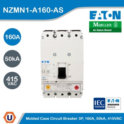 EATON Molded Case Circuit-Breaker (MCCB) 3P 160A 50kA 415VAC | NZMN1-A160-AS