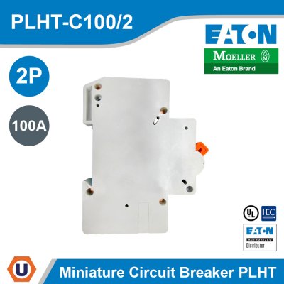 EATON Miniature Circuit Breaker (MCB) 100A 2P AC 20kA | PLHT-C100/2