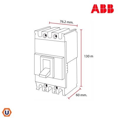 ABB A1C 125 TMF 60 3P F F Moulded Case Circuit Breaker FORMULA (25kA) 1SDA066715R1