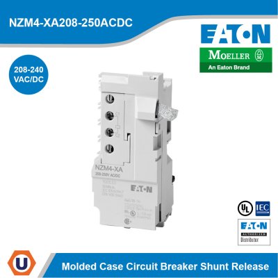 EATON Moeller Series NZM Molded Case Circuit Breaker Shunt Release | NZM4-XA208-250AC/DC