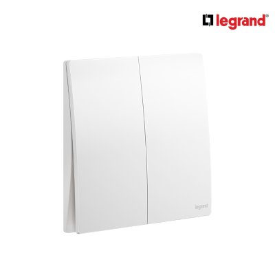 Legrand สวิตช์ทางเดียว 2ช่อง สีขาว 2G 1Way Switch 16AX รุ่นมาเรียเซนต์ | Mallia Senses | 281002MW