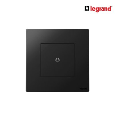 Legrand สวิตซ์ทางเดียว (แบบสัมผัส)1ช่อง สีดำ Touch Switches 1G,1W Switch With Neutral | Mallia Senses | 281200MB