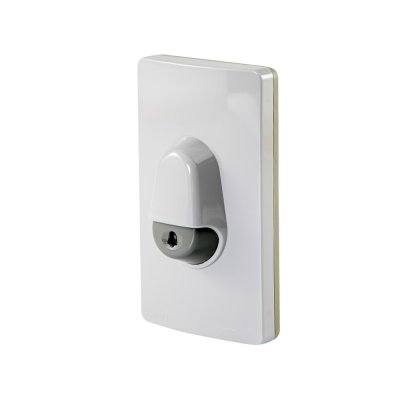 Schneider สวิตช์กดกระดิ่งกันน้ำพร้อมไฟสํญญาณสีฟ้า IP44 สีเทา+กล่องกระดิ่ง สีขาว รุ่น Concept