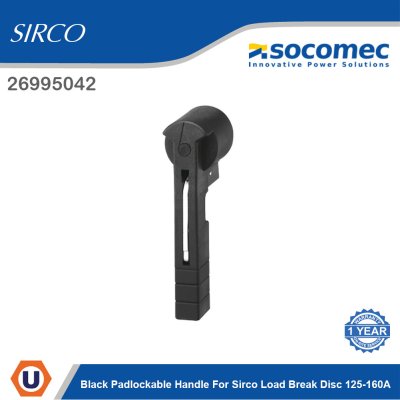 Socomec Black Padlockable Handle for Sirco Load Break Disc 125-160A | 26995042