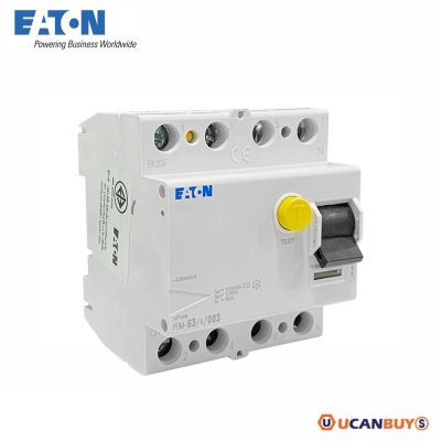 EATON PFIM-63/4/003 อุปกรณ์ป้องกันไฟดูด 4 โพล 63A 10KA กระแสตัดวงจร 30 มิลลิแอมป์ RCDs 4P 63A 10KA