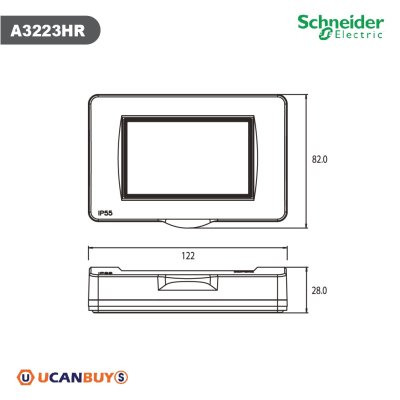 Schneider ฝาครอบกันน้ำ IP55 ขนาด 3 ช่อง สีเทา รุ่น Concept | A3223HR(GY)