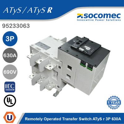 Socomec Remotely Operated Transfer Switch ATyS r 3P 630A | 95233063