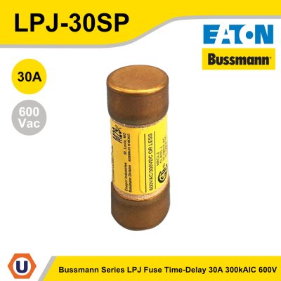 EATON LPJ-30SP Time Delay fuses , Low-Peak dual-element, Class J, 30A, 600Vac (ฟิวส์แบบขาดช้า)