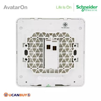 Schneider Electric ชุดสวิตซ์ทางเดียว 1 ตัว สีขาว รุ่น AvatarOn E 16AX, 250V, 1 Gang1Way Switch,White