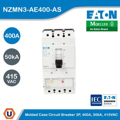 EATON Moded Case Circuit Breaker (MCCB) 3P 400A 50kA 415V | NZMN3-AE400-AS
