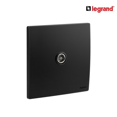Legrand เต้ารับโทรทัศน์ (แบบเสียบ) 1 ช่อง สีดำ TV Female Terminal Socket | Mallia Senses | 281151MB