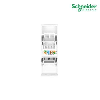 Schneider Electric เต้ารับคอมพิวเตอร์ CAT 5E พร้อมม่านนิรภัย สีเทา รุ่น AvatarOn A I M3T1RJ5M_GY