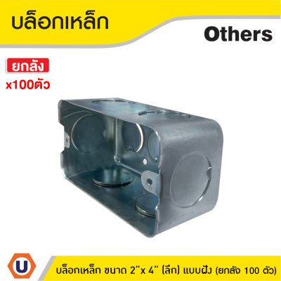 ยกลัง | บล็อกเหล็ก ขนาด 2x4 (แบบลึก) รู 6 หุน ติดตั้งแบบฝัง