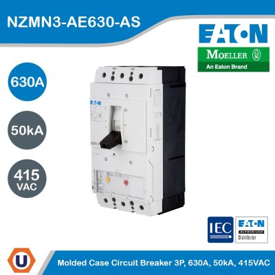 EATON Moded Case Circuit Breaker Normal Switching Capacity 3P,630A,50kA 415V | NZMN3-AE630-AS